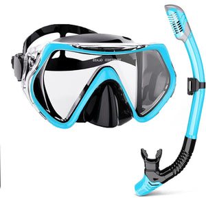 Pro Scuba Mask Snorkel Suit Silicone Skirt Anti-Fog Swim Gear