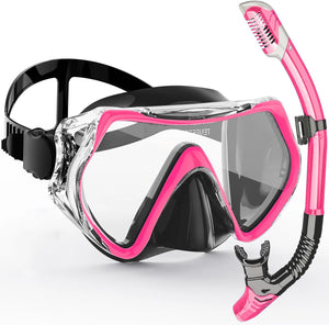 Pro Scuba Mask Snorkel Suit Silicone Skirt Anti-Fog Swim Gear