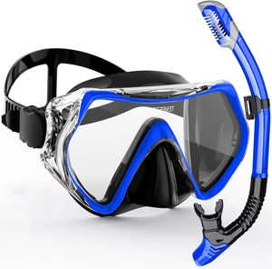 Pro Scuba Mask Snorkel Suit Silicone Skirt Anti-Fog Swim Gear