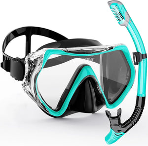 Pro Scuba Mask Snorkel Suit Silicone Skirt Anti-Fog Swim Gear