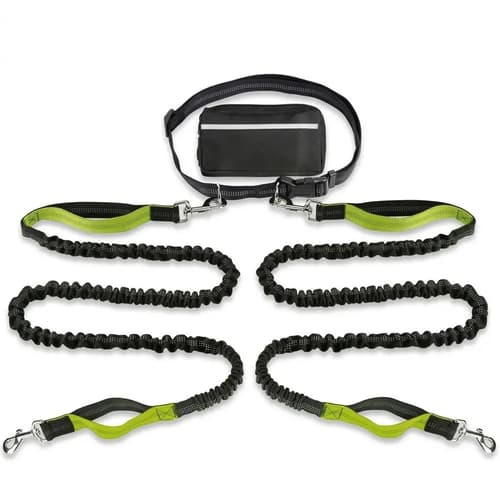 Reflective Dog-Run Leash Belt (hands-free)