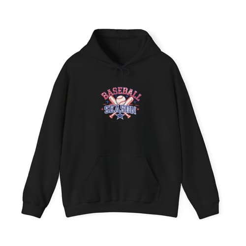 Baseball Season Hoodie — Patriotic Vintage Baseball Sweatshirt