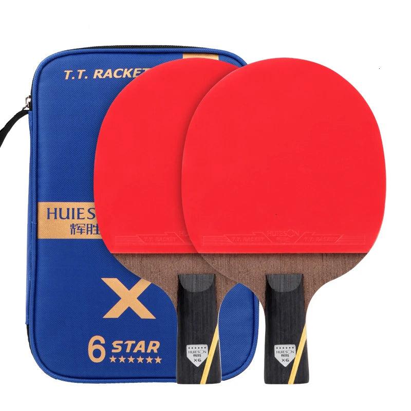 Red Table Tennis Racket Set