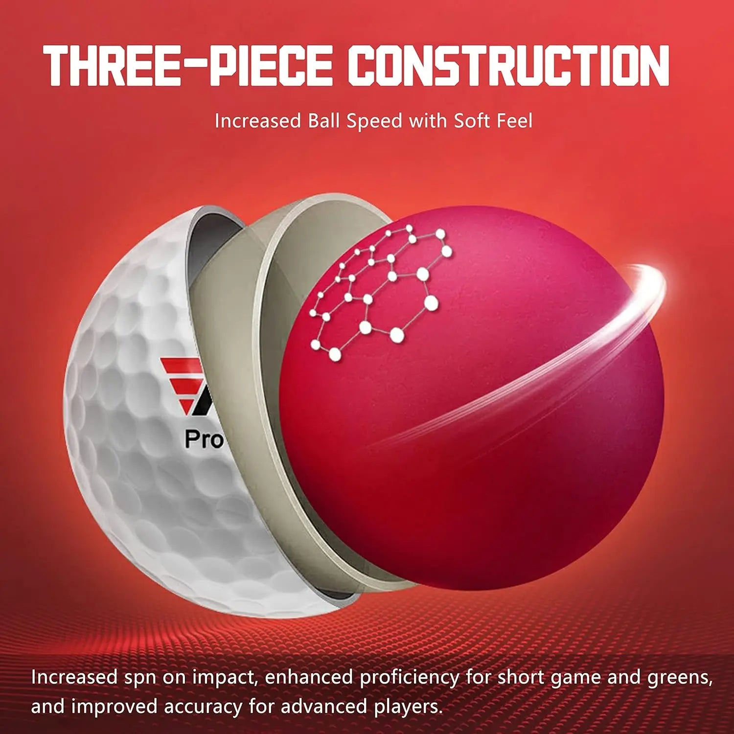 Premium 3-Layer Golf Ball