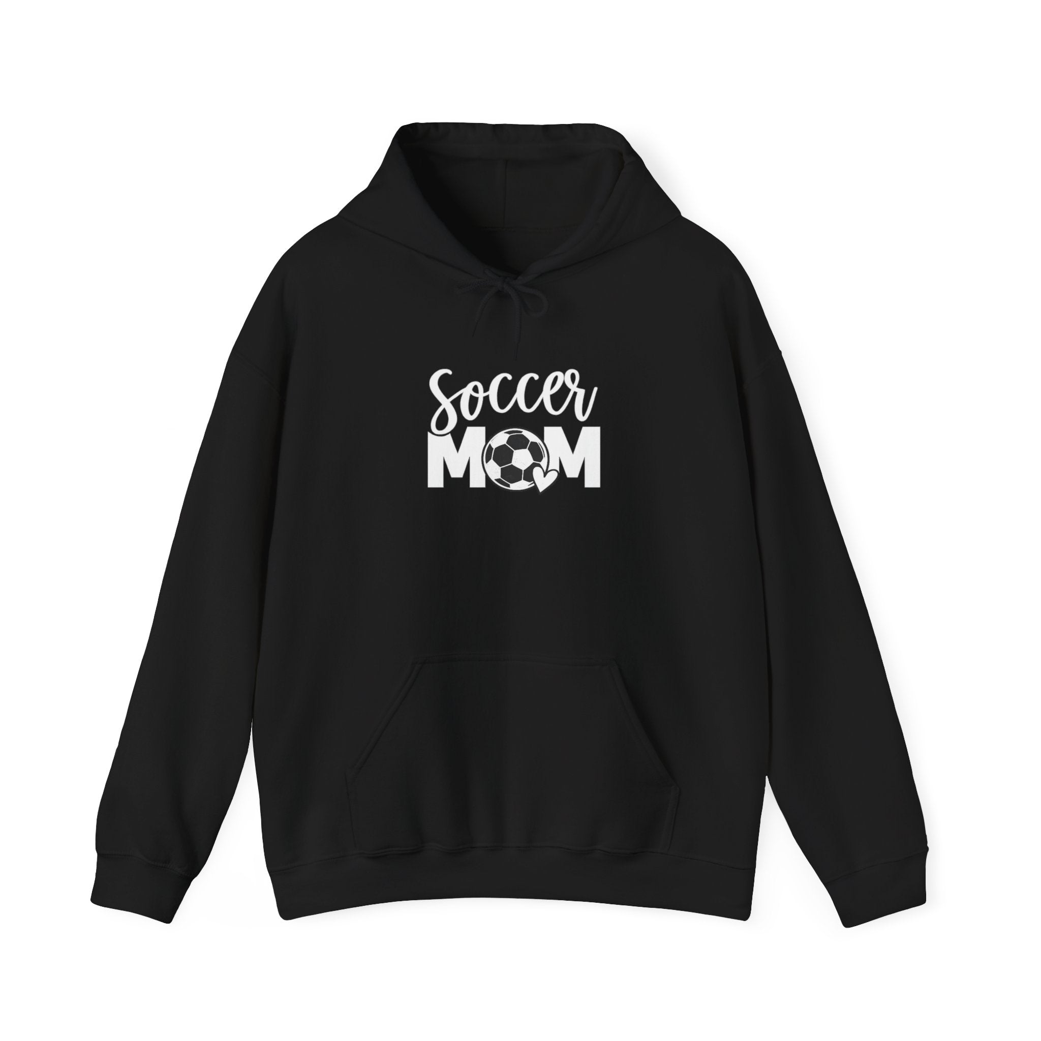Soccer Mom Hoodie – Black Soccer Ball Mom Pullover for Game Day & Gifts