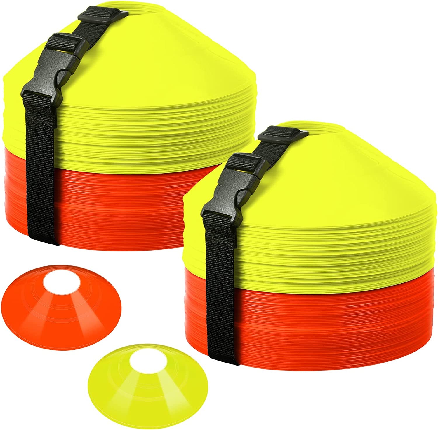 100-Pack Mini Soccer Cone Kit for Agility Drills