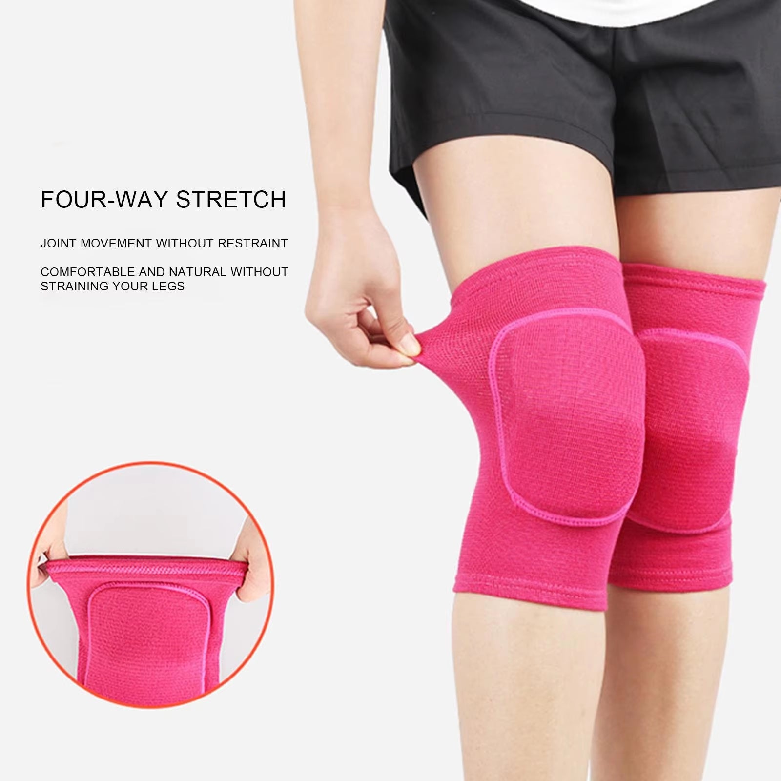 2Pcs Sports Compression Knee Pads Elastic Support for Training
