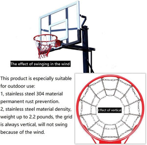 Basketball Net Stainless Steel Chain Braided, Permanent Rust Proof