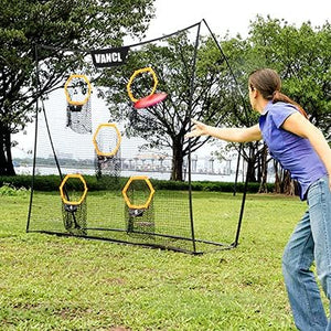 Football Training Net Portable 7X7Ft Knotless Quarterback Throwing Net