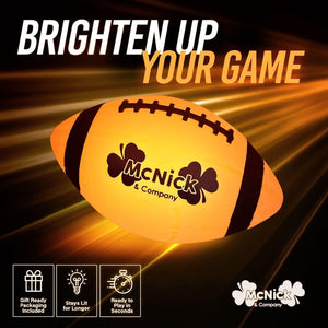 LED Glow in the Dark Football - Youth Nighttime Light up Football for Kids