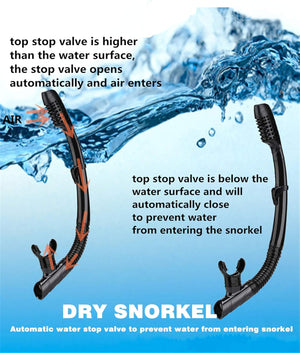 Snorkeling Gear for Adults Snorkel Mask Set Scuba Diving Mask Dry Snorkel