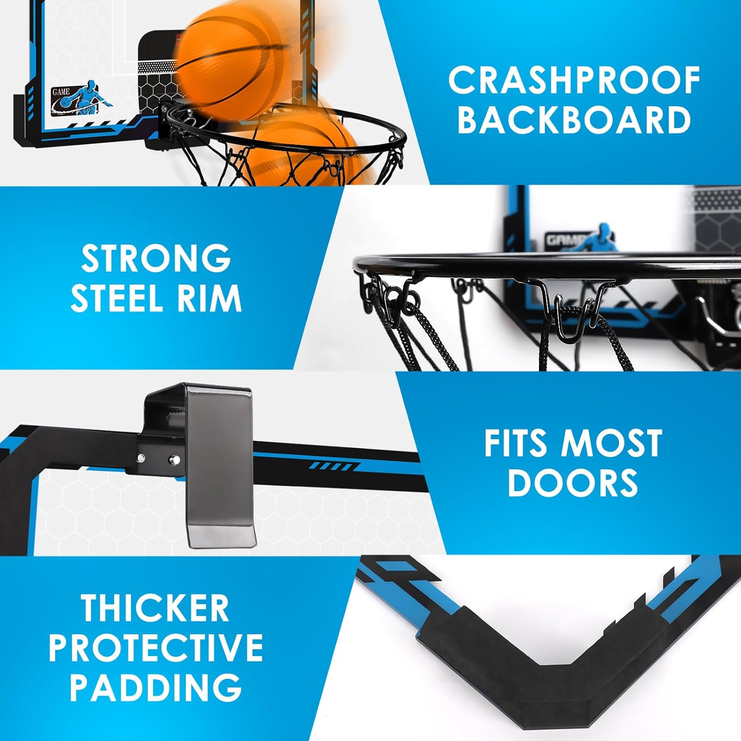 Mini Basketball Hoop Indoor with 7 Colors LED Lights