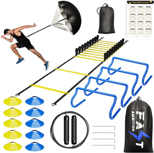 Agility Training Blue & Yellow Football Ladders