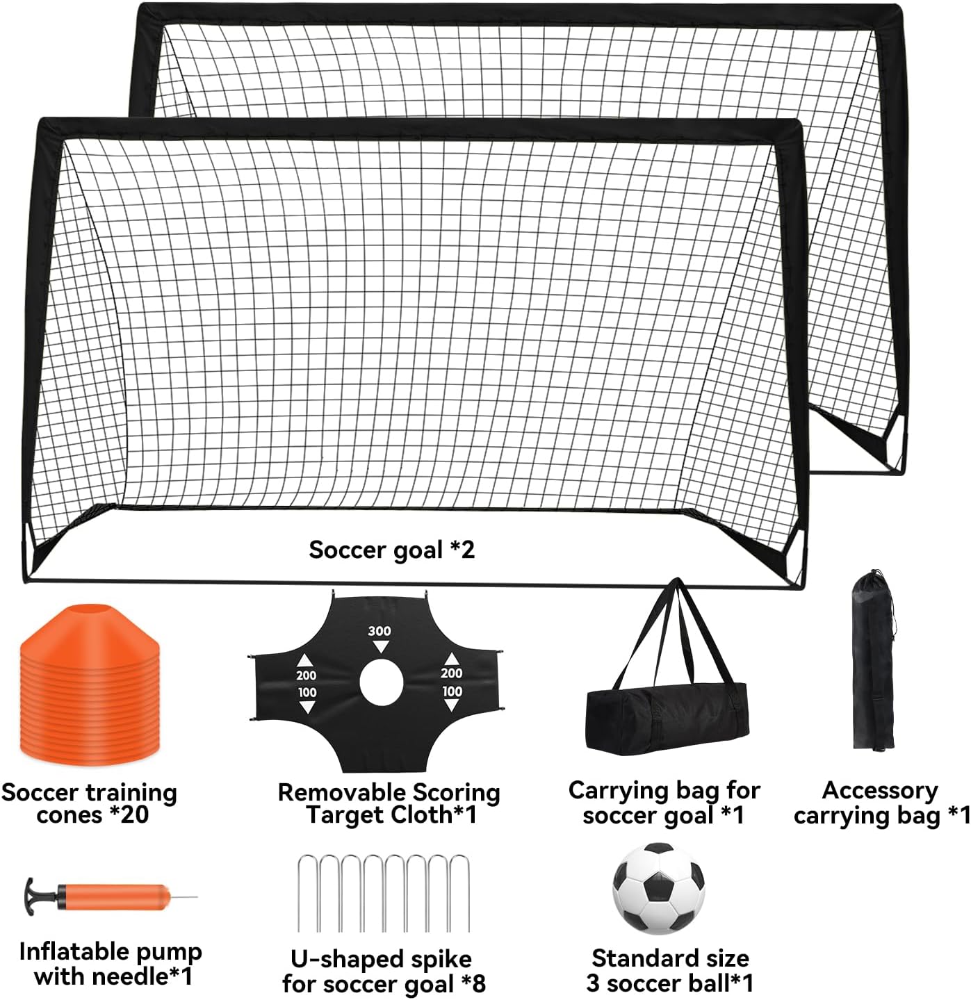 Portable Pop up Soccer Goal - 6X4Ft Backyard Training Equipment with Soccer Ball