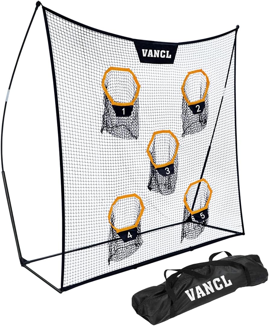 Football Training Net Portable 7X7Ft Knotless Quarterback Throwing Net