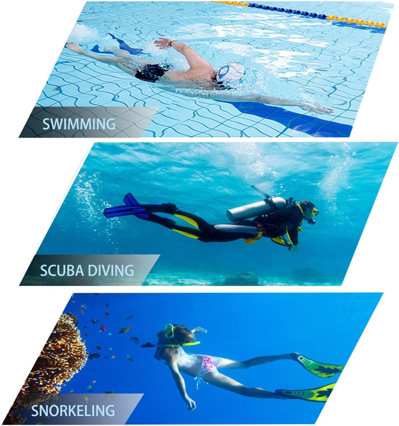 Snorkeling Gear for Adults Snorkel Mask Set Scuba Diving Mask Dry Snorkel