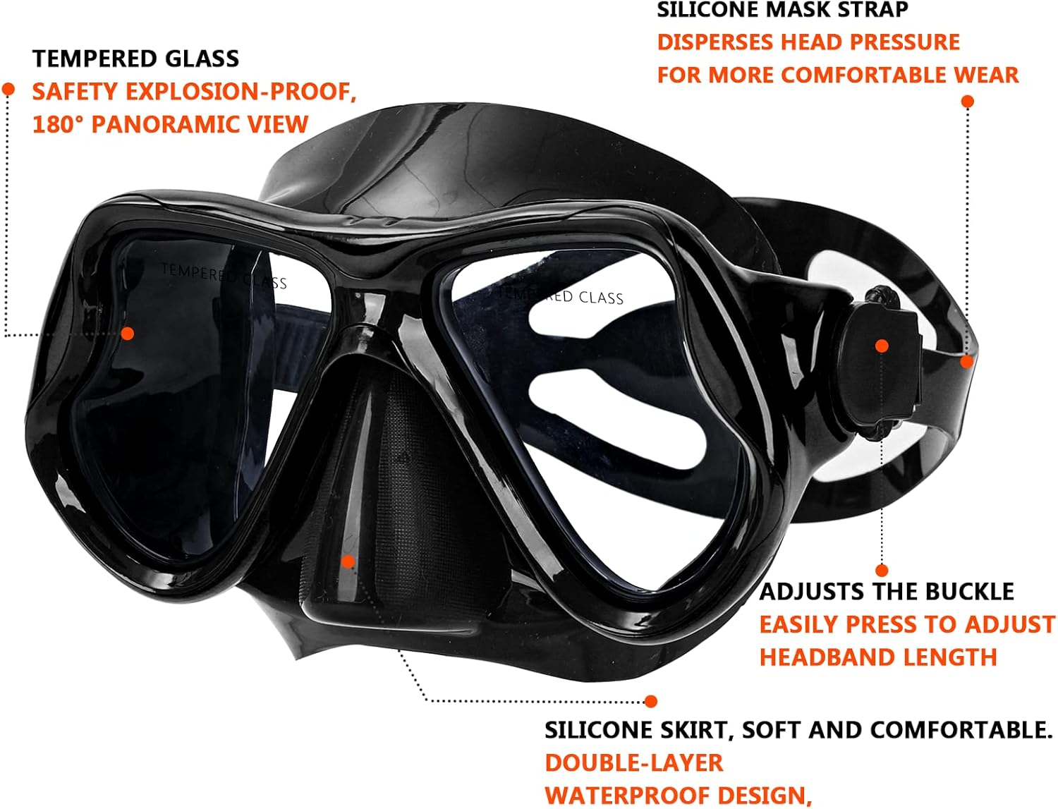 Snorkeling Gear for Adults Snorkel Mask Set Scuba Diving Mask Dry Snorkel