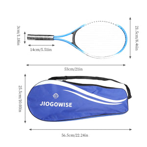 2Pcs Tennis Rackets, Bag, 21" Racquet Set for Beginners, Youth