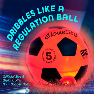 Glow in the Dark Soccer Ball | Light up Indoor/Outdoor Soccer Ball