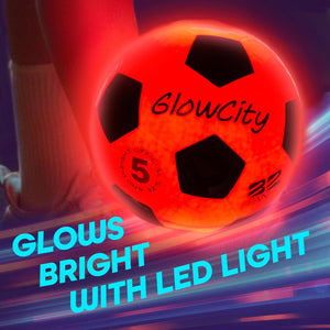 Glow in the Dark Soccer Ball | Light up Indoor/Outdoor Soccer Ball