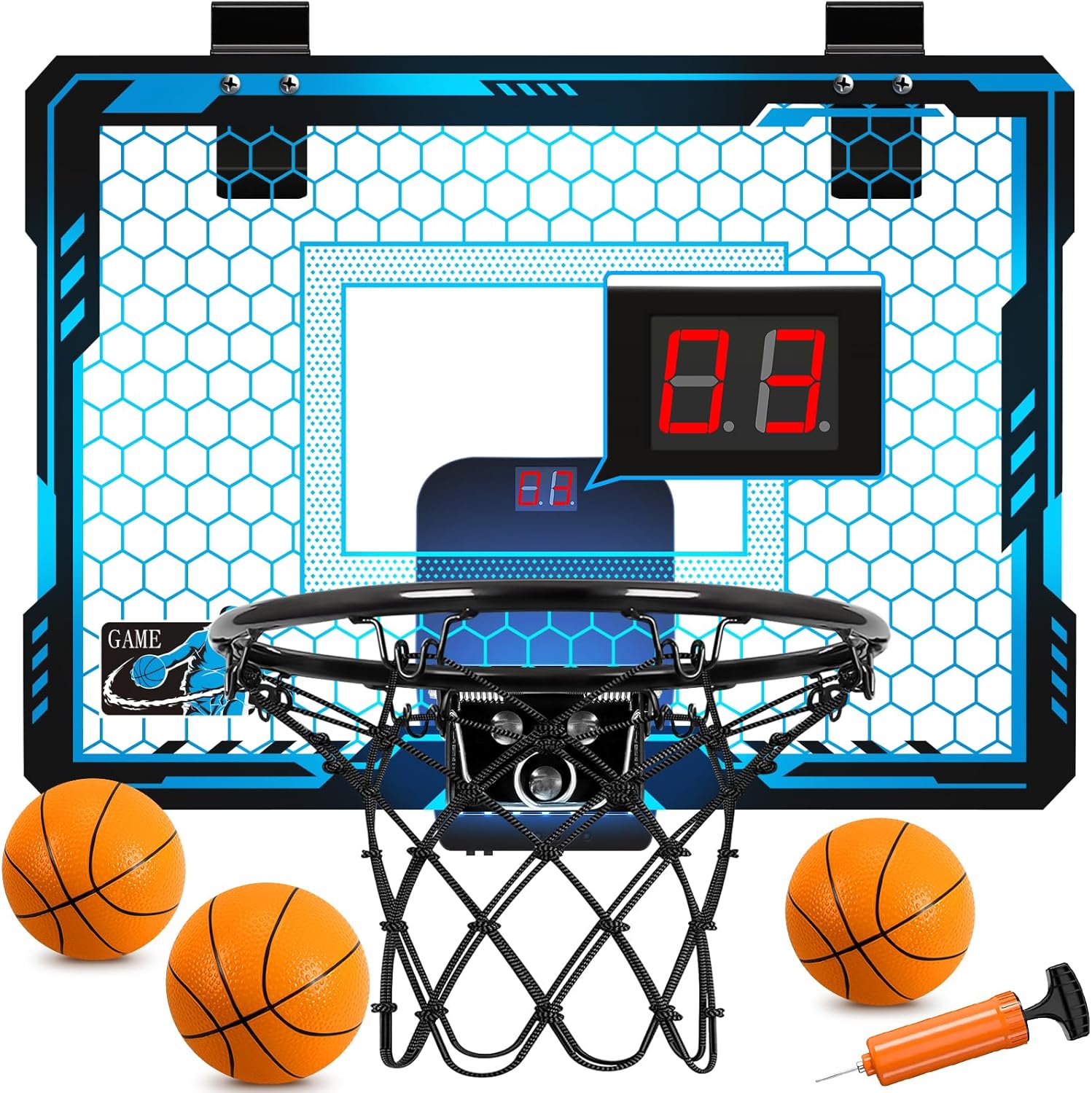 Mini Basketball Hoop Indoor with 7 Colors LED Lights