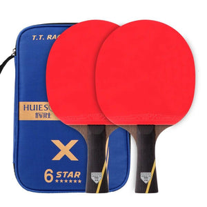 Red Table Tennis Racket Set