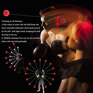 Speed Ball Head-Mounted PU Punch Ball for MMA & Boxing Training