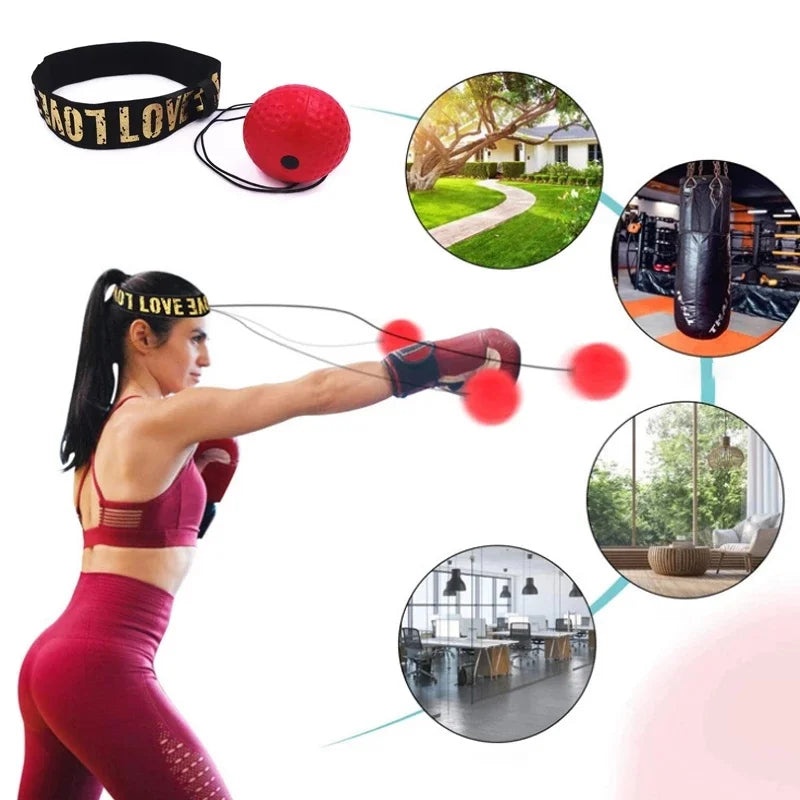 Speed Ball Head-Mounted PU Punch Ball for MMA & Boxing Training