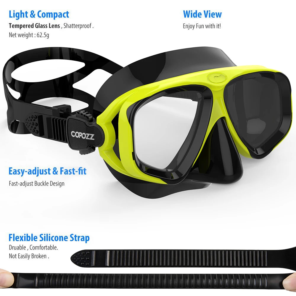 Professional Diving Scuba Mask No Fogging Snorkeling Scuba