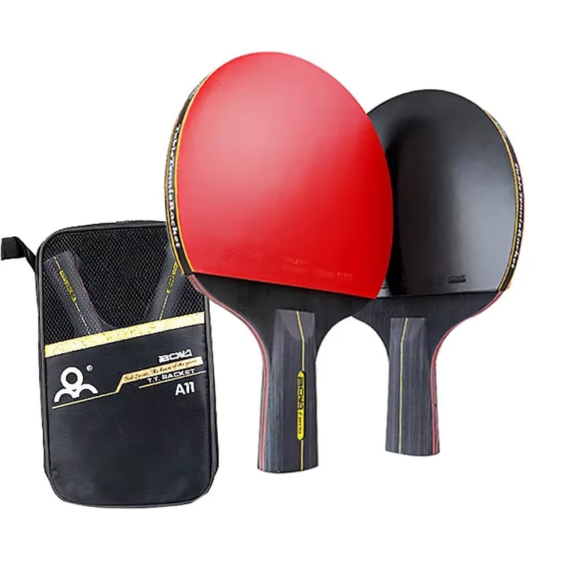 2PCS Star Ping Pong Racket Set, High Quality Blade & Bag