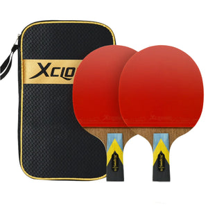 Red Table Tennis Racket Set