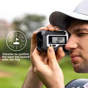 Laser Golf Rangefinder with LCD Screen | Unit Switch (M/Yd) | Vibration Alerts