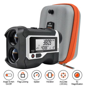 Laser Golf Rangefinder with LCD Screen | Unit Switch (M/Yd) | Vibration Alerts