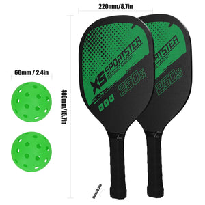 Green Pickleball Racket Set