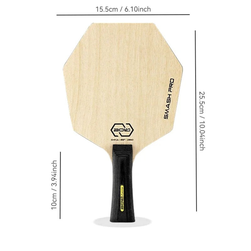 Pro Hexagon Ping Pong Paddle | Wood Blade for Training